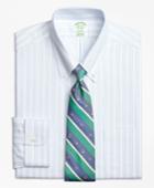 Brooks Brothers Men's Non-iron Extra Slim Fit Brookscool Music Stripe Dress Shirt