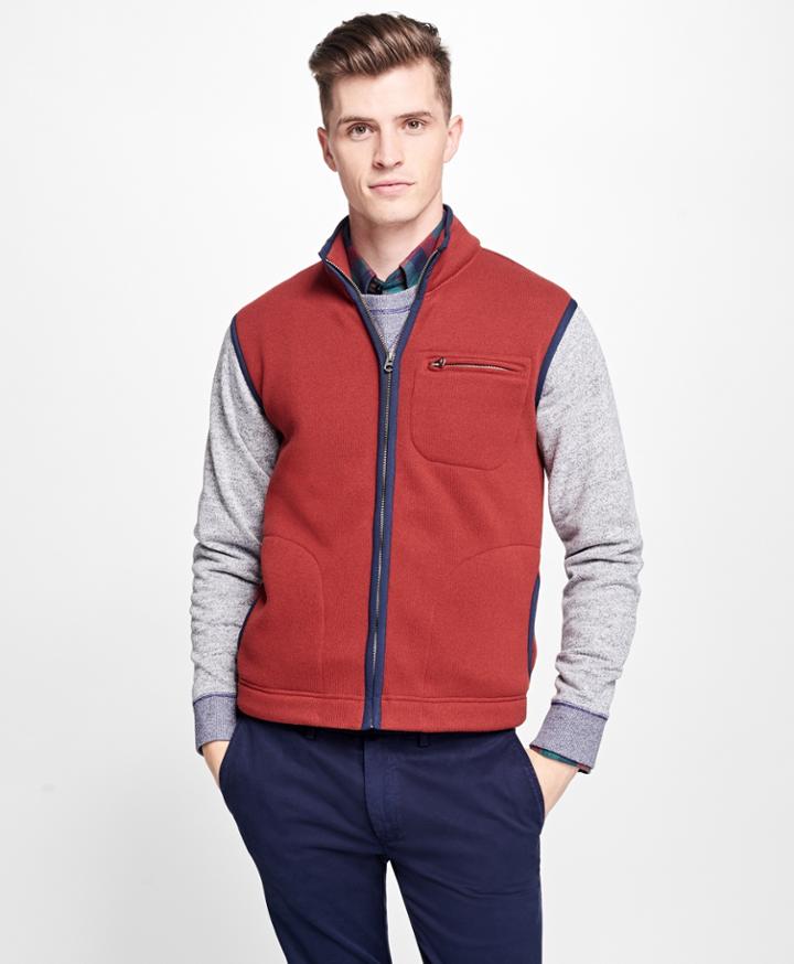 Brooks Brothers Men's Full-zip Polar Fleece Vest