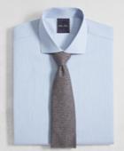 Brooks Brothers Men's Golden Fleece Slim Fitted Dress Shirt, English Collar End-on-end Frame Stripe