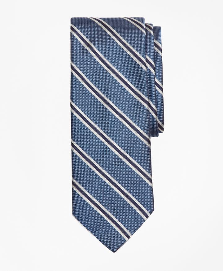 Brooks Brothers Men's Parquet Ground Split Stripe Tie