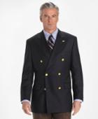 Brooks Brothers Men's Country Club Saxxon Wool Double-breasted Blazer