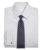 Brooks Brothers Men's Extra Slim Fit Slim-fit Dress Shirt, French Cuff Heathered Gingham