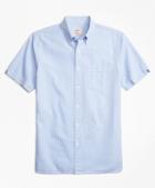 Brooks Brothers Stripe Cotton Seersucker Short-sleeve Sport Shirt