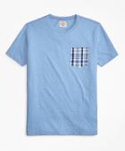 Brooks Brothers Slub Cotton Jersey Seersucker-pocket T-shirt