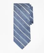Brooks Brothers Linen Thick And Thin Stripe Tie