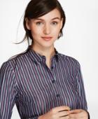 Brooks Brothers Women's Tailored-fit Striped Cotton Poplin Shirt