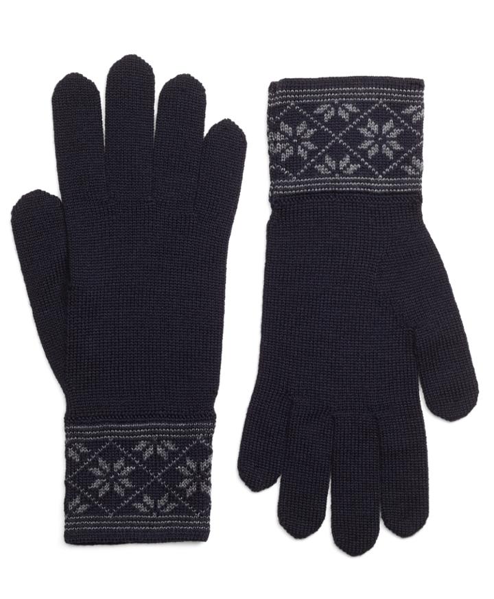 Brooks Brothers Men's Herringbone And Fair Isle Gloves