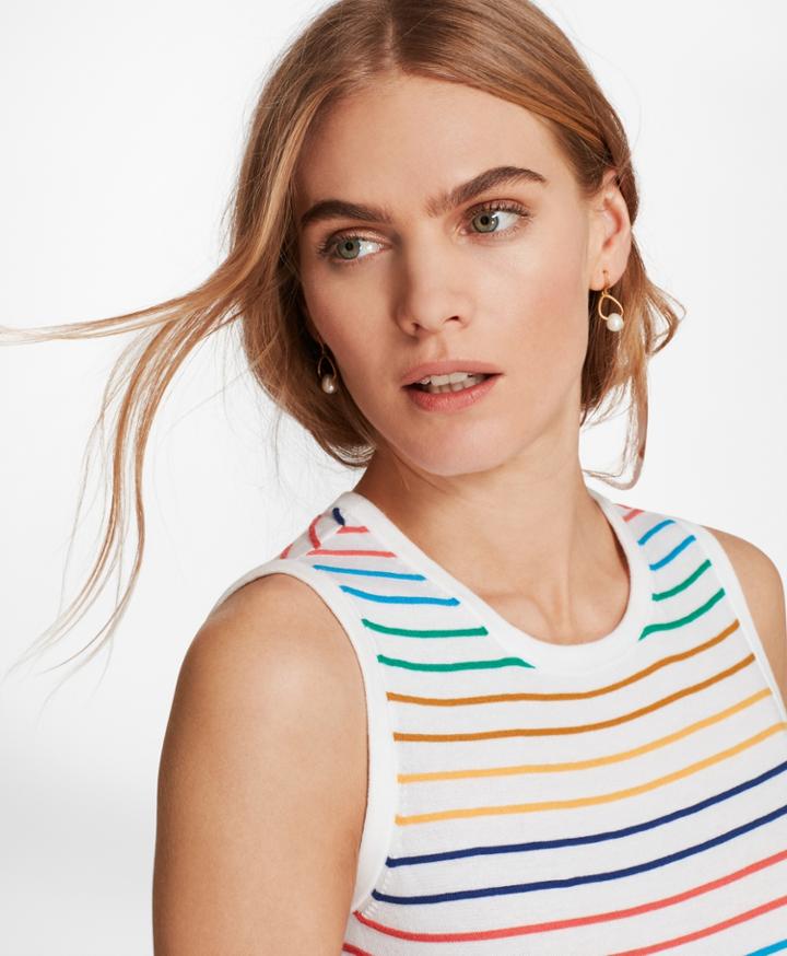 Brooks Brothers Women's Textured Stripe Supima Cotton Shell