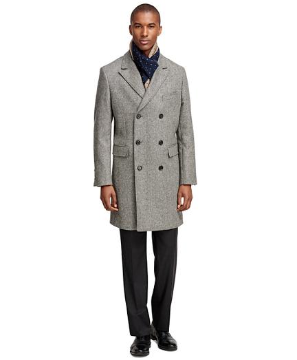 Brooks Brothers Double-breasted Tic Topcoat