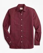Brooks Brothers Men's Tartan Nine-to-nine Spread Collar Shirt