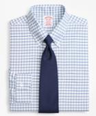 Brooks Brothers Men's Brookscool Regular Fit Classic-fit Dress Shirt, Non-iron Sidewheeler Windowpane