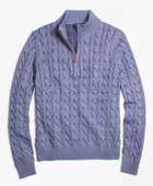 Brooks Brothers Men's Supima Cotton Cashmere Cable Half-zip Sweater