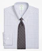Brooks Brothers Men's Non-iron Extra Slim Fit Triple Tattersall Dress Shirt