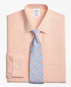 Brooks Brothers Men's Slim Fitted Dress Shirt, Non-iron Tonal Sidewheeler Check