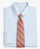 Brooks Brothers Men's Stretch Slim Fitted Dress Shirt, Non-iron Outline Windowpane