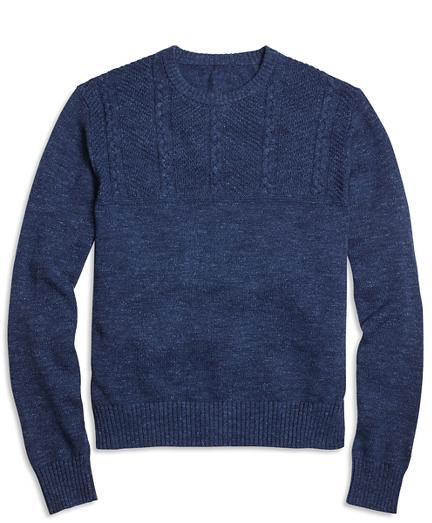 Brooks Brothers Half-cable Crewneck Sweater
