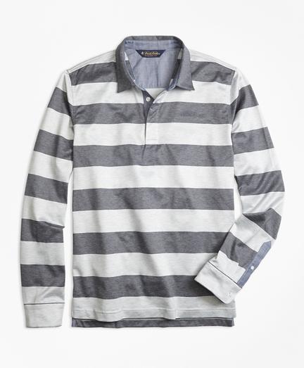 Brooks Brothers Original Fit Rugby Stripe Long-sleeve Polo Shirt