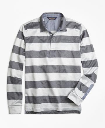 Brooks Brothers Original Fit Rugby Stripe Long-sleeve Polo Shirt