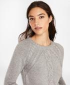 Brooks Brothers Women's Wool-blend Cable-knit Raglan Sleeve Sweater