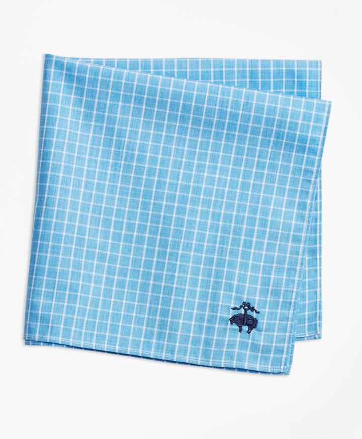Brooks Brothers Men's Windowpane Pocket Square