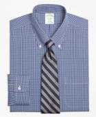 Brooks Brothers Men's Non-iron Extra Slim Fit Ground Check Stretch Dress Shirt