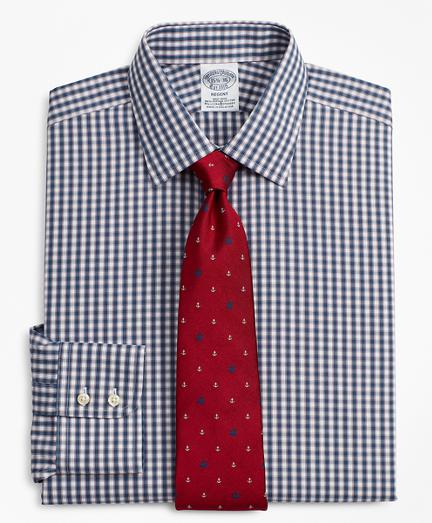 Brooks Brothers Stretch Regent Fitted Dress Shirt, Non-iron Check