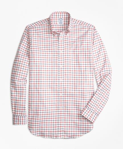 Brooks Brothers Regent Fit Oxford  Large Check Sport Shirt