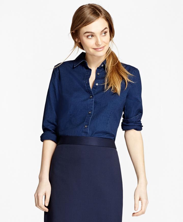Brooks Brothers Women's Cotton Chambray Shirt