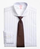 Brooks Brothers Non-iron Madison Fit Double Alternating Stripe Dress Shirt