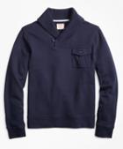 Brooks Brothers French Terry Shawl Collar Knit