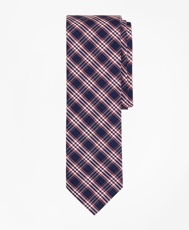 Brooks Brothers Men's Check Cotton Slim Tie