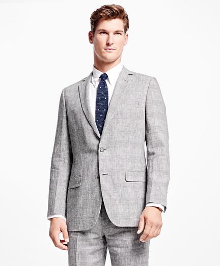 Brooks Brothers Fitzgerald Fit Plaid Linen Suit