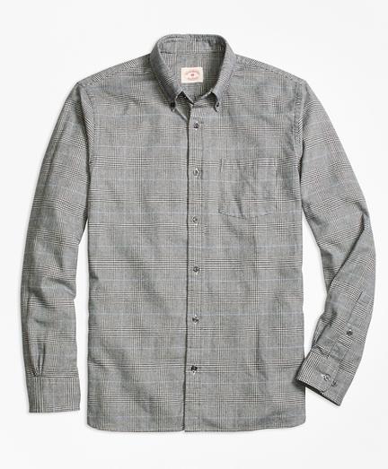 Brooks Brothers Glen Plaid Brushed-cotton Flannel Sport Shirt