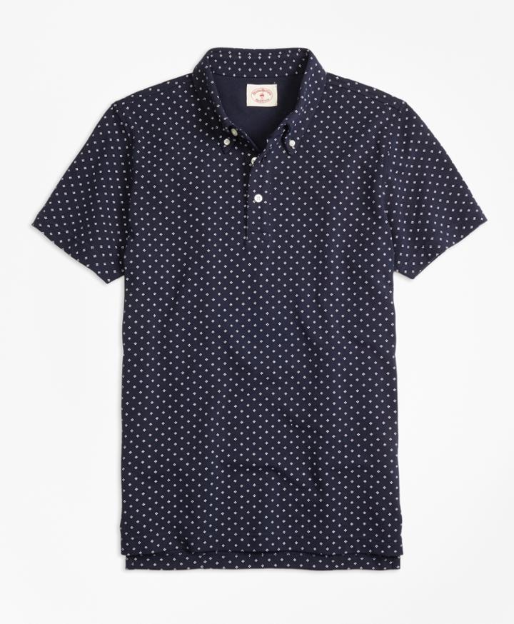 Brooks Brothers Men's Micro-dot-print Polo Shirt