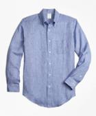 Brooks Brothers Milano Fit End-on-end Irish Linen Sport Shirt