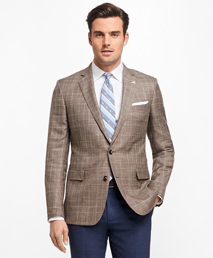 Brooks Brothers Regent Fit Saxxon Wool Plaid With Windowpane Sport Coat