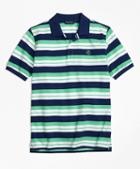 Brooks Brothers Alternate Stripe Pique Polo Shirt