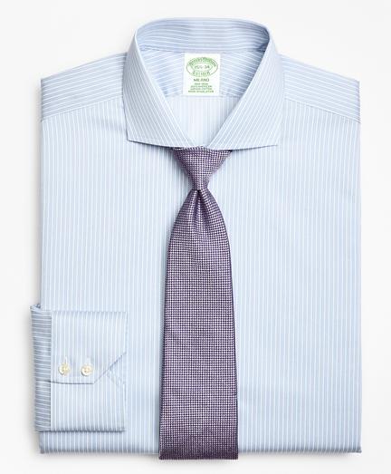 Brooks Brothers Milano Slim-fit Dress Shirt, Non-iron Framed Stripe