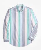 Brooks Brothers Men's Regent Fit Seersucker Awning Stripe Sport Shirt