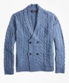 Brooks Brothers Double-breasted Cable Cardigan