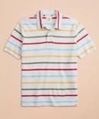 Brooks Brothers Striped Slub Jersey Polo Shirt