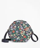 Brooks Brothers Floral Leather Circle Crossbody Bag