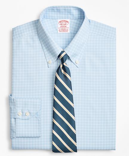 Brooks Brothers Stretch Madison Classic-fit Dress Shirt, Non-iron Royal Oxford Ground Check