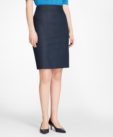 Brooks Brothers Denim A-line Skirt