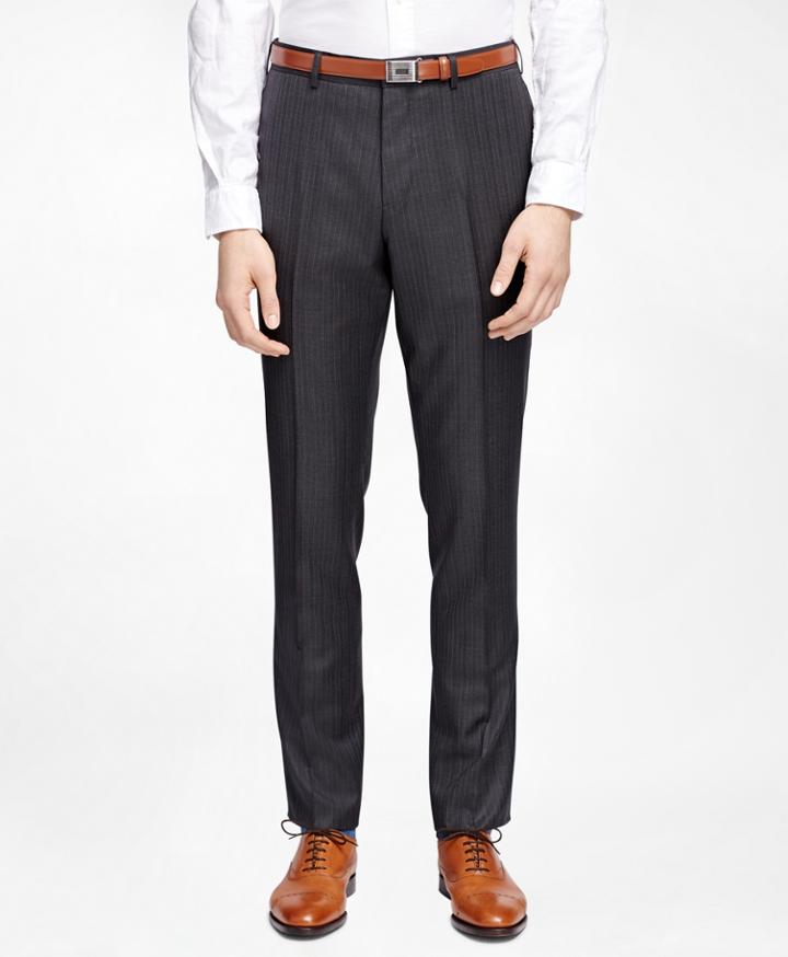 Brooks Brothers Men's Alternating Stripe Suit Trousers