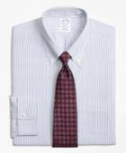 Brooks Brothers Men's Slim Fitted Dress Shirt, Non-iron Pinstripe