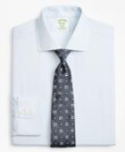 Brooks Brothers Men's Stretch Extra Slim Fit Slim-fit Dress Shirt, Non-iron Royal Oxford Framed Ground Stripe