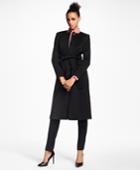 Brooks Brothers Women's Brushed Wool Twill Wrap Coat