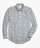 Brooks Brothers Non-iron Regent Fit Yellow Check Sport Shirt
