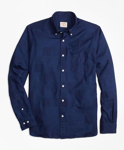 Brooks Brothers Patchwork Chambray Jacquard Sport Shirt